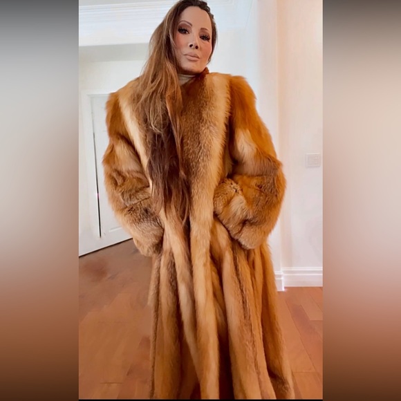 Full length fox fur coat purchase in Aspen CO. worn 1 time. - Picture 1 of 16